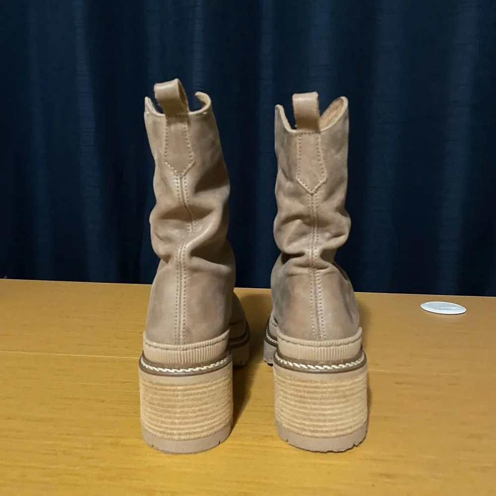 FREE PEOPLE NEW Mel Slouch Boots in Brown